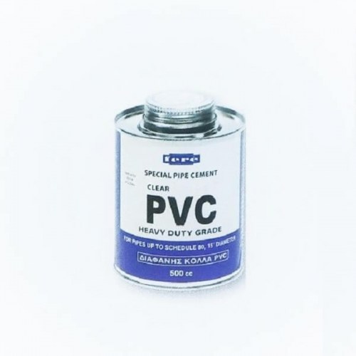 κόλλα διάφανη για πλαστικές σωλήνες pvc