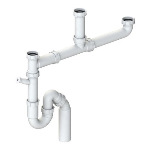 σιφόνι κουζίνας τριπλό