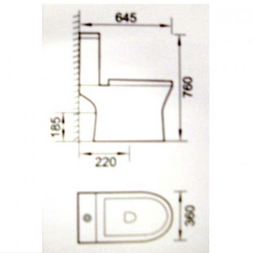 rimless λεκάκη με καζανάκι slim καλυμμα