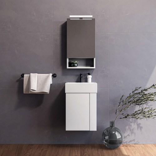 Έπιπλο μπάνιου Mikro Systema 43x30 εκ. κρεμαστό με νιπτήρα